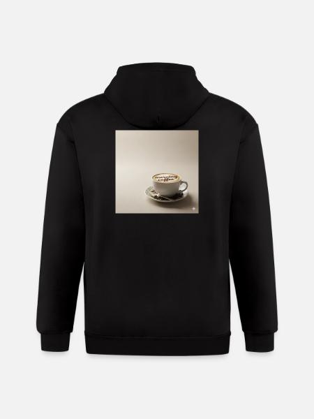 Morning Coffee Latte Art - Gildan Heavy Blend Adult Zip Hoodie - black