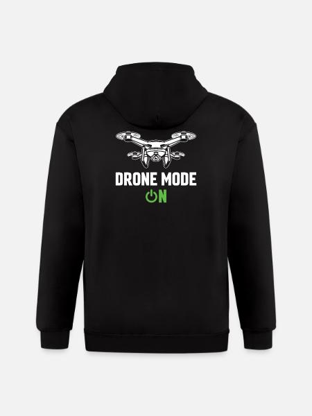 Drone Mode: On - Gildan Heavy Blend Adult Zip Hoodie - black