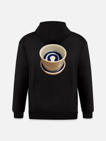 Janome-choko sake cup - Gildan Heavy Blend Adult Zip Hoodie - black