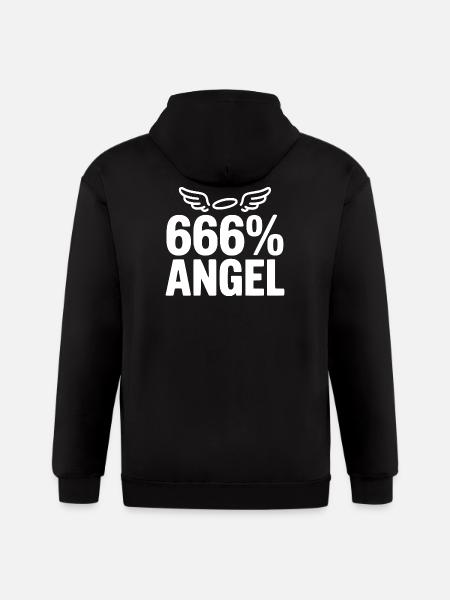 666% Angel - Gildan Heavy Blend Adult Zip Hoodie - black