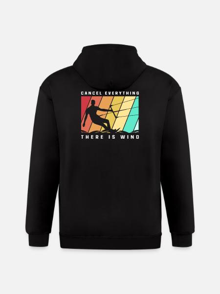 Kite Boarding Summer Kitesurfing - Gildan Heavy Blend Adult Zip Hoodie - black