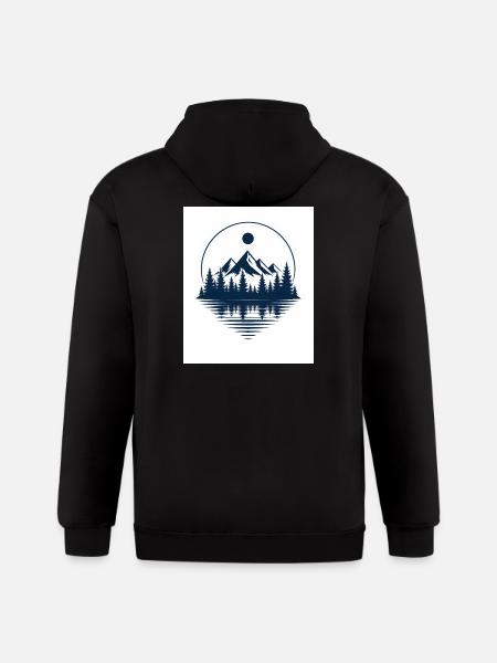Silent Pines - Gildan Heavy Blend Adult Zip Hoodie - black