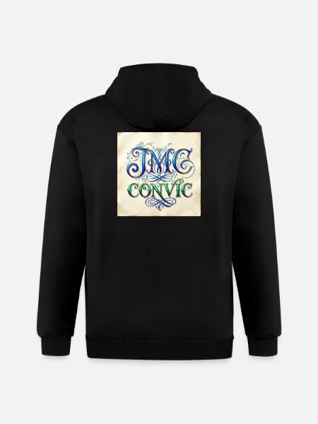 IMC Convic Monogram Flourish - Gildan Heavy Blend Adult Zip Hoodie - black