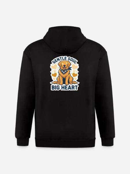 Gentle Soul Big Heart - Gildan Heavy Blend Adult Zip Hoodie - black