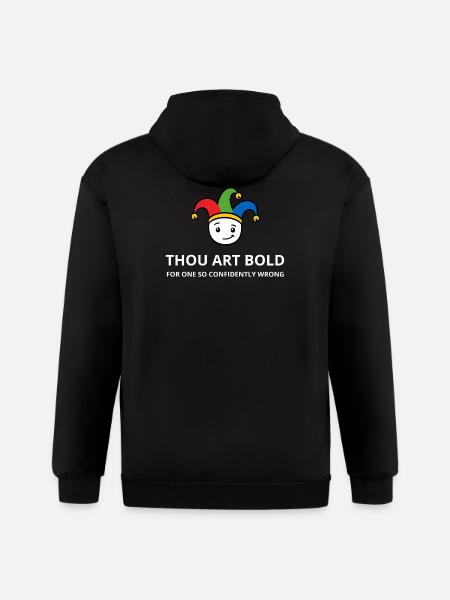 Thou Art Bold - Gildan Heavy Blend Adult Zip Hoodie - black