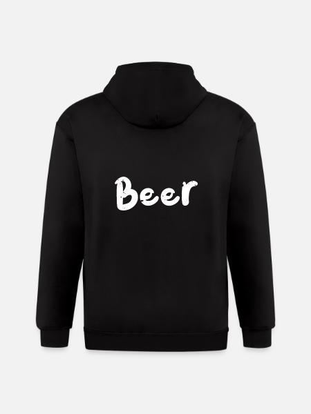 Beer - Deer - Gildan Heavy Blend Adult Zip Hoodie - black
