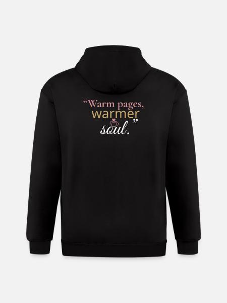 Warm Pages, Warmer Soul - Gildan Heavy Blend Adult Zip Hoodie - black