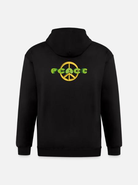 Peace on Earth - Gildan Heavy Blend Adult Zip Hoodie - black