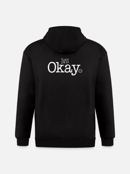 Just Okay - Gildan Heavy Blend Adult Zip Hoodie - black