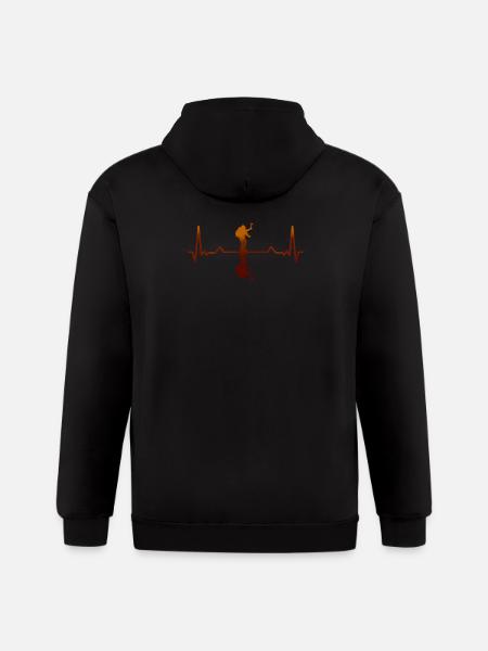 Heartbeat Dancer Silhouette - Gildan Heavy Blend Adult Zip Hoodie - black