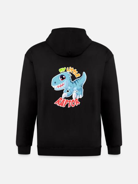 BABY BLUE RAPTOR - Gildan Heavy Blend Adult Zip Hoodie - black