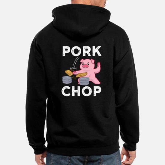 Pork Chop Funny Pig' Men's Zip Hoodie | Spreadshirt