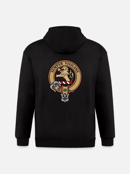 Clan Wilson Crest - Gildan Heavy Blend Adult Zip Hoodie - black