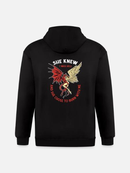 Infernal Angel Passion Flames - Gildan Heavy Blend Adult Zip Hoodie - black