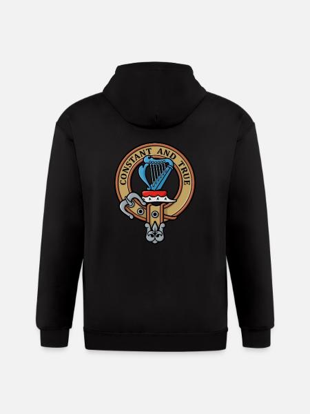 Clan Rose Crest - Gildan Heavy Blend Adult Zip Hoodie - black