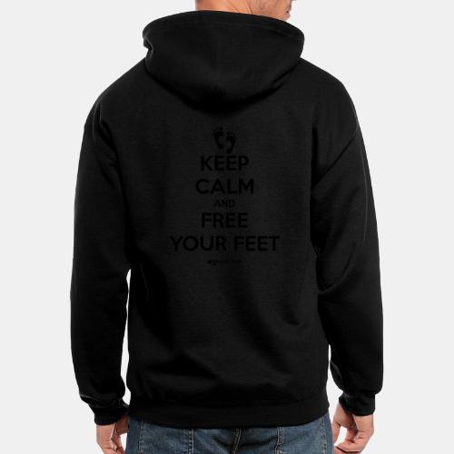 Keep Calm and Free Your Feet - Men's Zip Hoodie