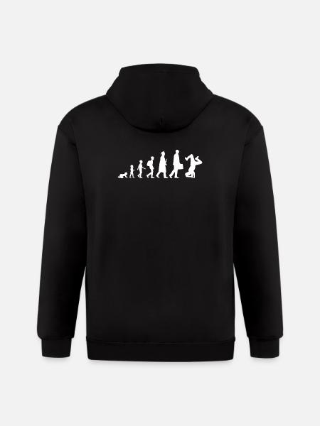 Break Dancer Evolution - Gildan Heavy Blend Adult Zip Hoodie - black