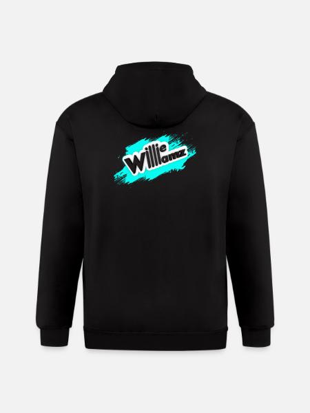 Willieamz Neon Splash Logo Tee - Gildan Heavy Blend Adult Zip Hoodie - black