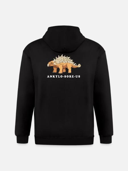Ankylosaurus Dinosaur Prehistoric - Gildan Heavy Blend Adult Zip Hoodie - black