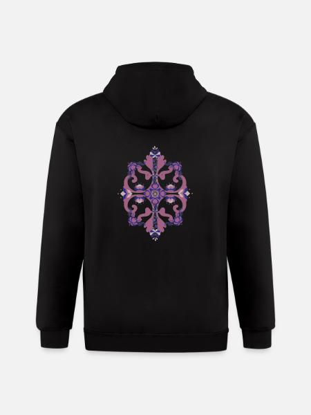 ORNAMENTAL DESIGN - Gildan Heavy Blend Adult Zip Hoodie - black