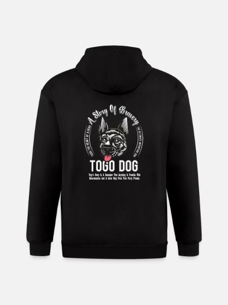 Dog Breed Togo Dog - Gildan Heavy Blend Adult Zip Hoodie - black