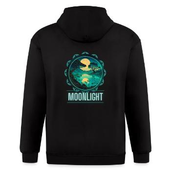 MOONLIGHT - Gildan Heavy Blend Adult Zip Hoodie - black - Back - Nick (188cm)