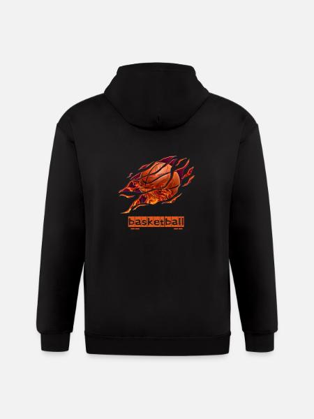 Basketball - Gildan Heavy Blend Adult Zip Hoodie - black
