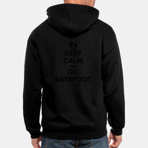 Keep Calm and Go Barefoot - Men's Zip Hoodie