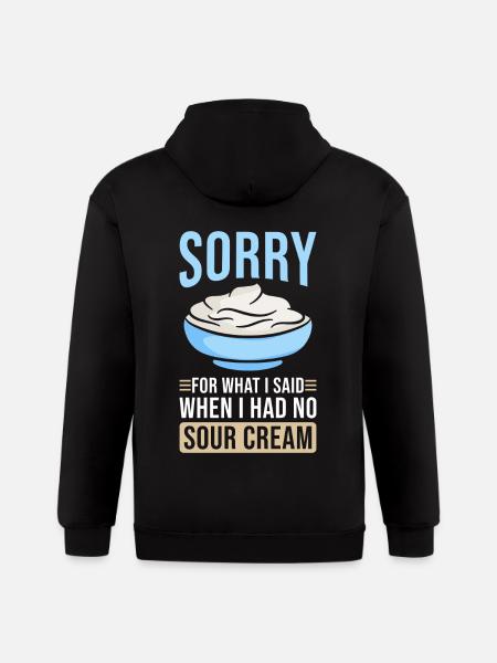 Sour Cream - Gildan Heavy Blend Adult Zip Hoodie - black