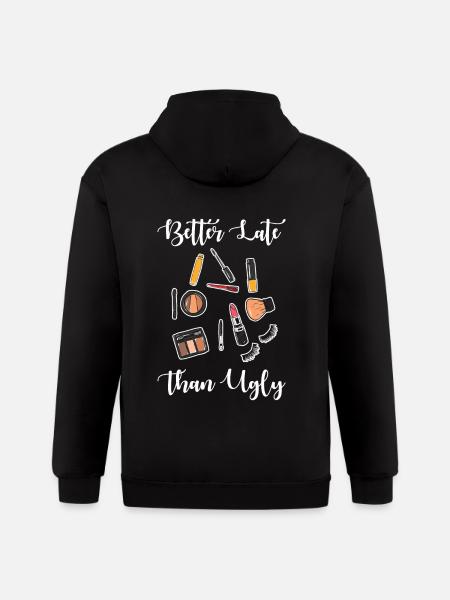 Make-up Cosmetics Saying Funny - Gildan Heavy Blend Adult Zip Hoodie - black