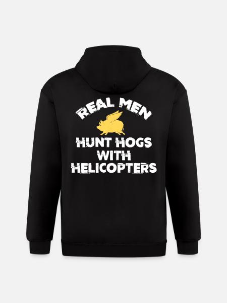 Hog Hunting, boar hunter - Gildan Heavy Blend Adult Zip Hoodie - black