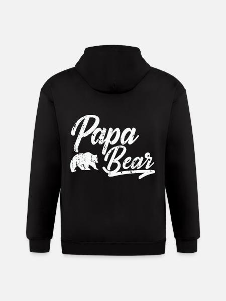 Papa Bear - Gildan Heavy Blend Adult Zip Hoodie - black