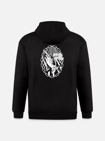 Thoughts and Prayers - Gildan Heavy Blend Adult Zip Hoodie - black