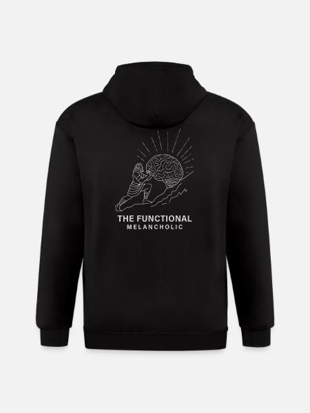 The Functional Melancholic - Gildan Heavy Blend Adult Zip Hoodie - black