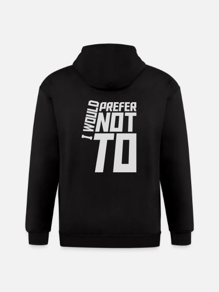 I prefer not to - Gildan Heavy Blend Adult Zip Hoodie - black