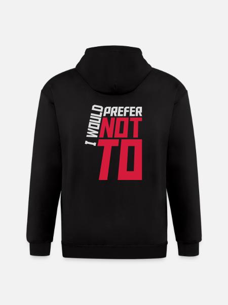 I prefer not to - Gildan Heavy Blend Adult Zip Hoodie - black