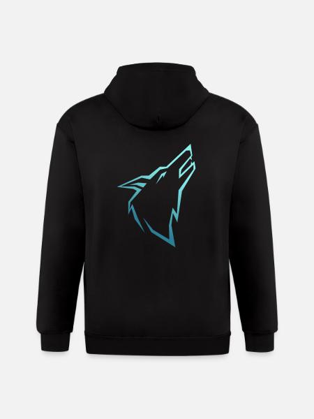 howl wolf - Gildan Heavy Blend Adult Zip Hoodie - black
