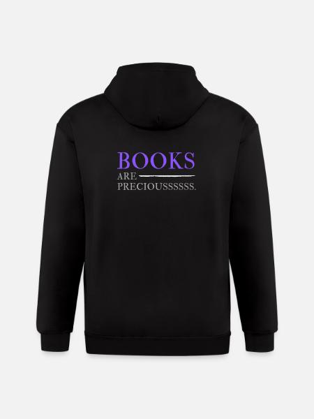 books are precious - Gildan Heavy Blend Adult Zip Hoodie - black