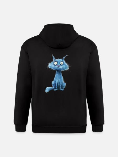 Funny Cat - Gildan Heavy Blend Adult Zip Hoodie - black