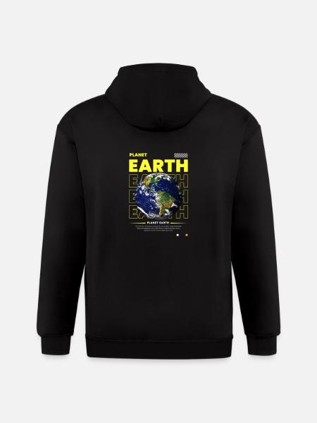 Planet Earth Streetwear - Gildan Heavy Blend Adult Zip Hoodie - black
