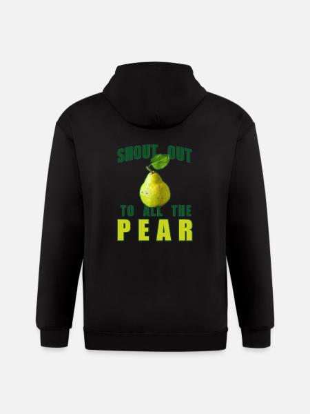 Shout Out To All The Pear - Gildan Heavy Blend Adult Zip Hoodie - black
