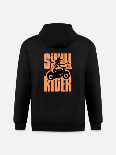 Skull Rider AI - Gildan Heavy Blend Adult Zip Hoodie - black