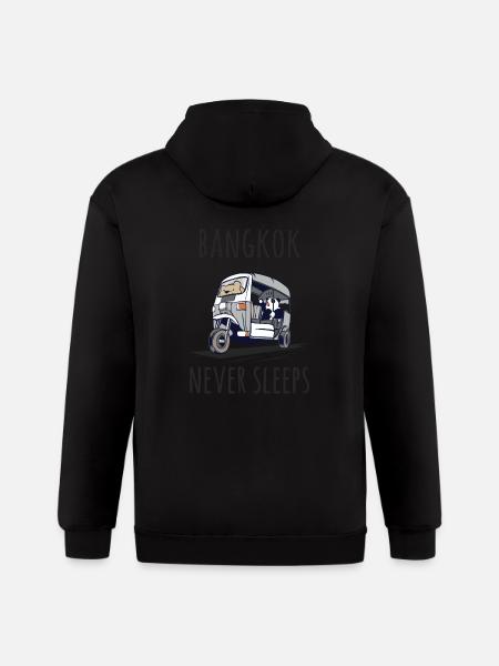 Bangkok Never Sleeps - Gildan Heavy Blend Adult Zip Hoodie - black