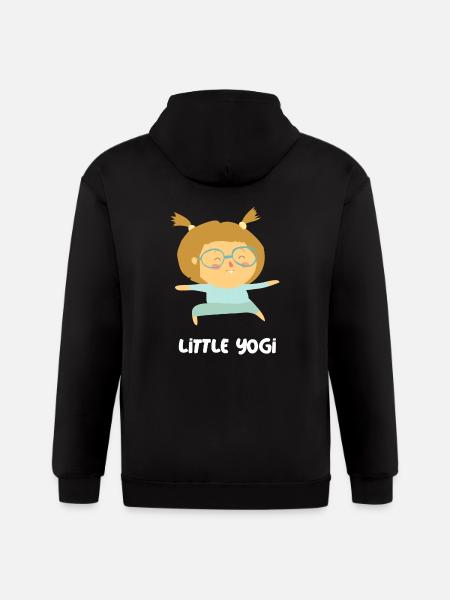 Cute Little Yogi - Gildan Heavy Blend Adult Zip Hoodie - black
