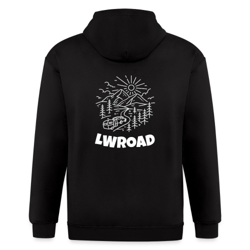 LWRoad White Logo - Men's Zip Hoodie