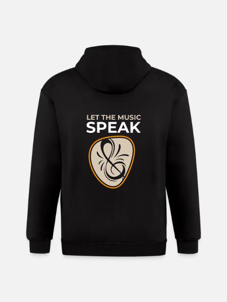 Let the Music Speak - Gildan Heavy Blend Adult Zip Hoodie - black