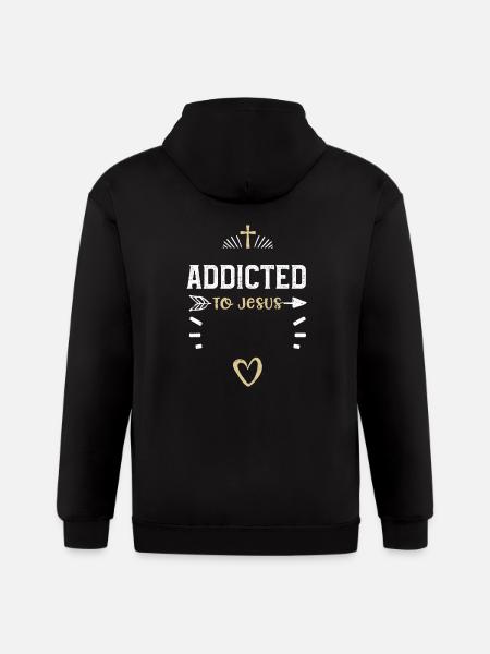 Addicted To Jesus - Jesus - Gildan Heavy Blend Adult Zip Hoodie - black