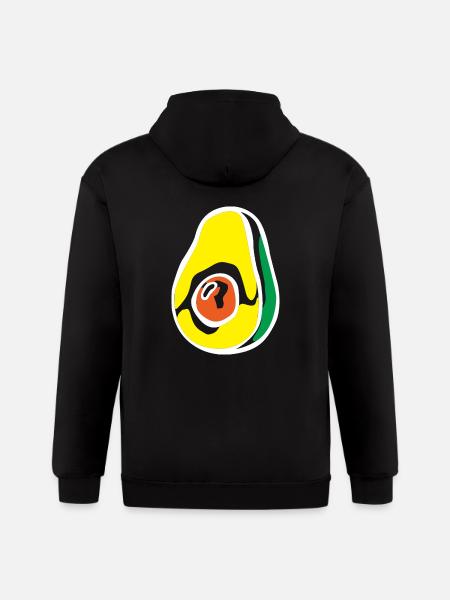 Avocado Slice - Gildan Heavy Blend Adult Zip Hoodie - black