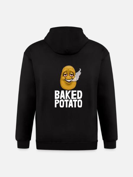 Baked Potato - Gildan Heavy Blend Adult Zip Hoodie - black
