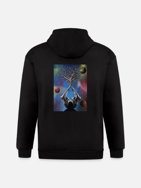 SURREAL PAINTING - Gildan Heavy Blend Adult Zip Hoodie - black